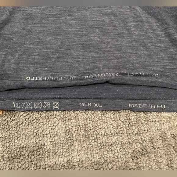Tracksmith Brighton Base Layer Shirt Mens XL Gray Wool Blend Long Sleeve Running - Picture 3 of 7